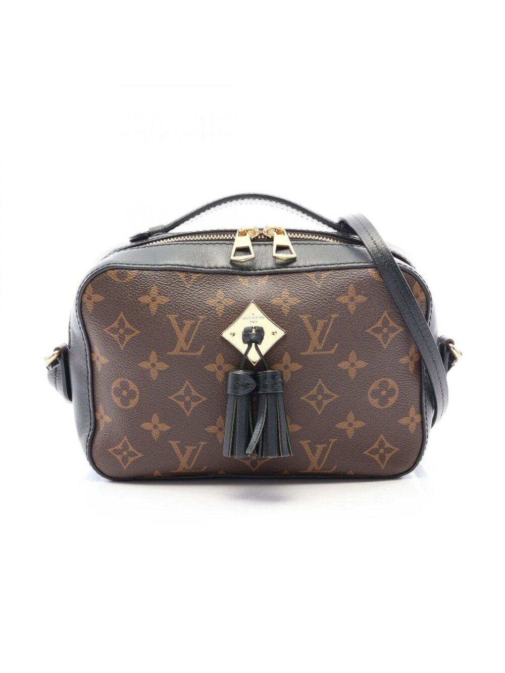 Louis Vuitton Shoulder Bag Saintonge 2-Way Noir Leather
